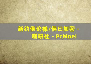 新约佛论禅/佛曰加密 - 萌研社 - PcMoe!